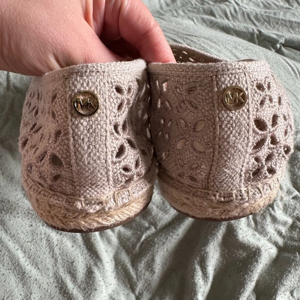 Michael Kors Blush Crochet Slip-On Flats